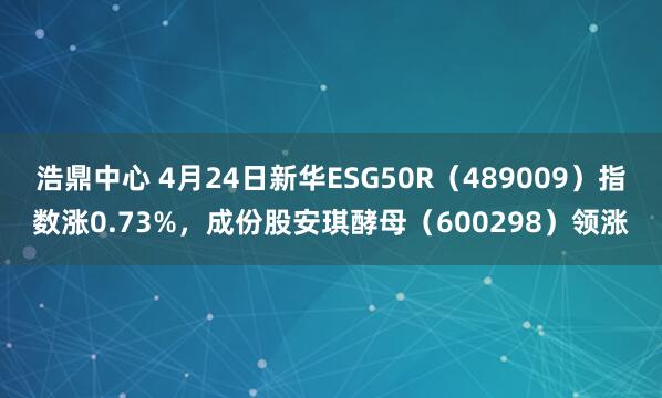 浩鼎中心 4月24日新华ESG50R（489009）指数涨0.73%，成份股安琪酵母（600298）领涨