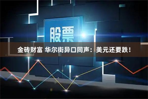 金砖财富 华尔街异口同声：美元还要跌！