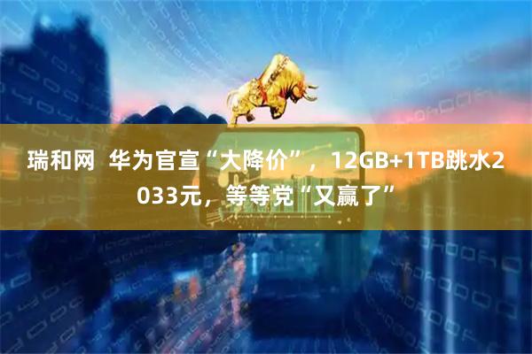 瑞和网  华为官宣“大降价”，12GB+1TB跳水2033元，等等党“又赢了”